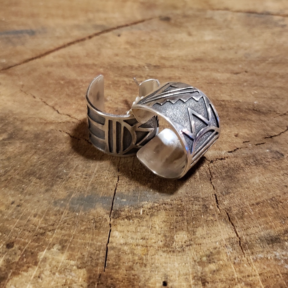 Fine Sterling Handmade hoop earrings